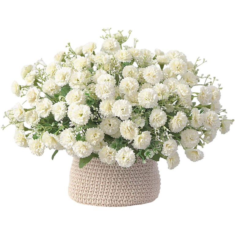 4 Bunches Carnation Small Artificial Flowers for Decoration Small Silk Flowers for Living Room, D... | Walmart (US)