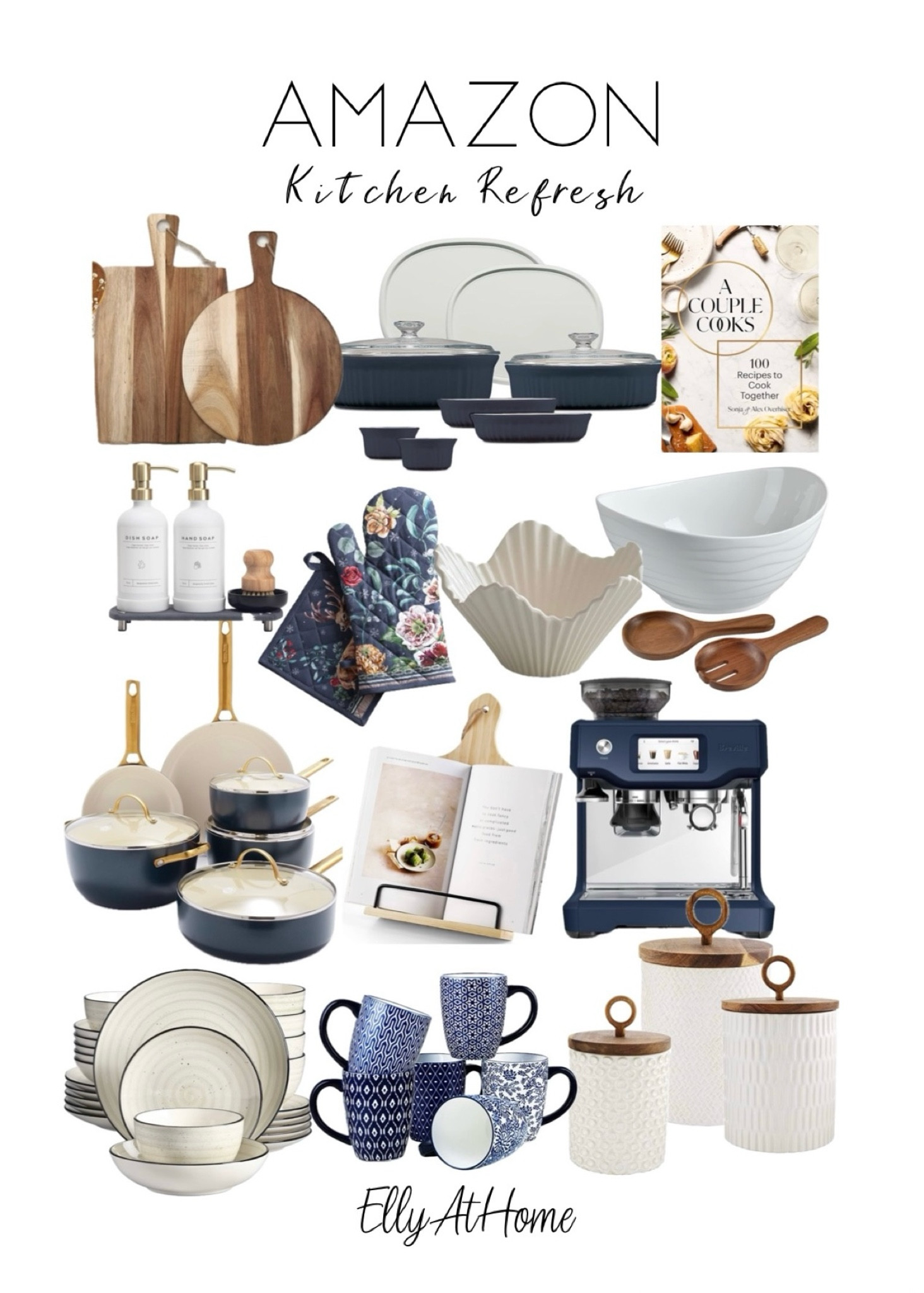 Amazon kitchen refresh featuring blue, white and neutrals. Shop Corning ware set, pots, dishes, boards, coffee makers, bowls, cups, canisters and more kitchen home accessories. Free shipping. 

#LTKHome #LTKSaleAlert #LTKFindsUnder50
