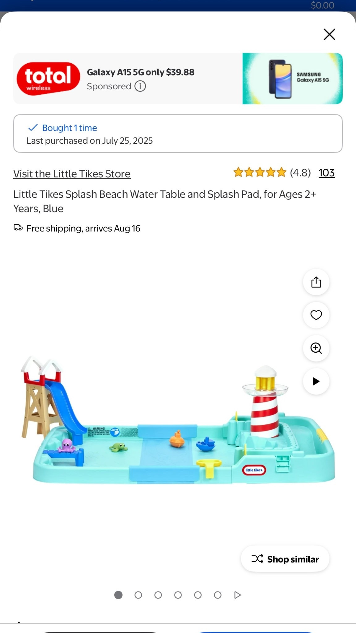 Little tikes splash beach water table back in stock!!

#LTKFamily #LTKBump #LTKKids