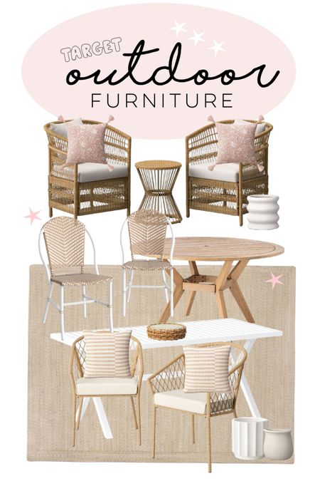 Target outdoor furniture, patio furniture, outdoor dining table , outdoor rug 

#LTKfamily #LTKhome #LTKSeasonal