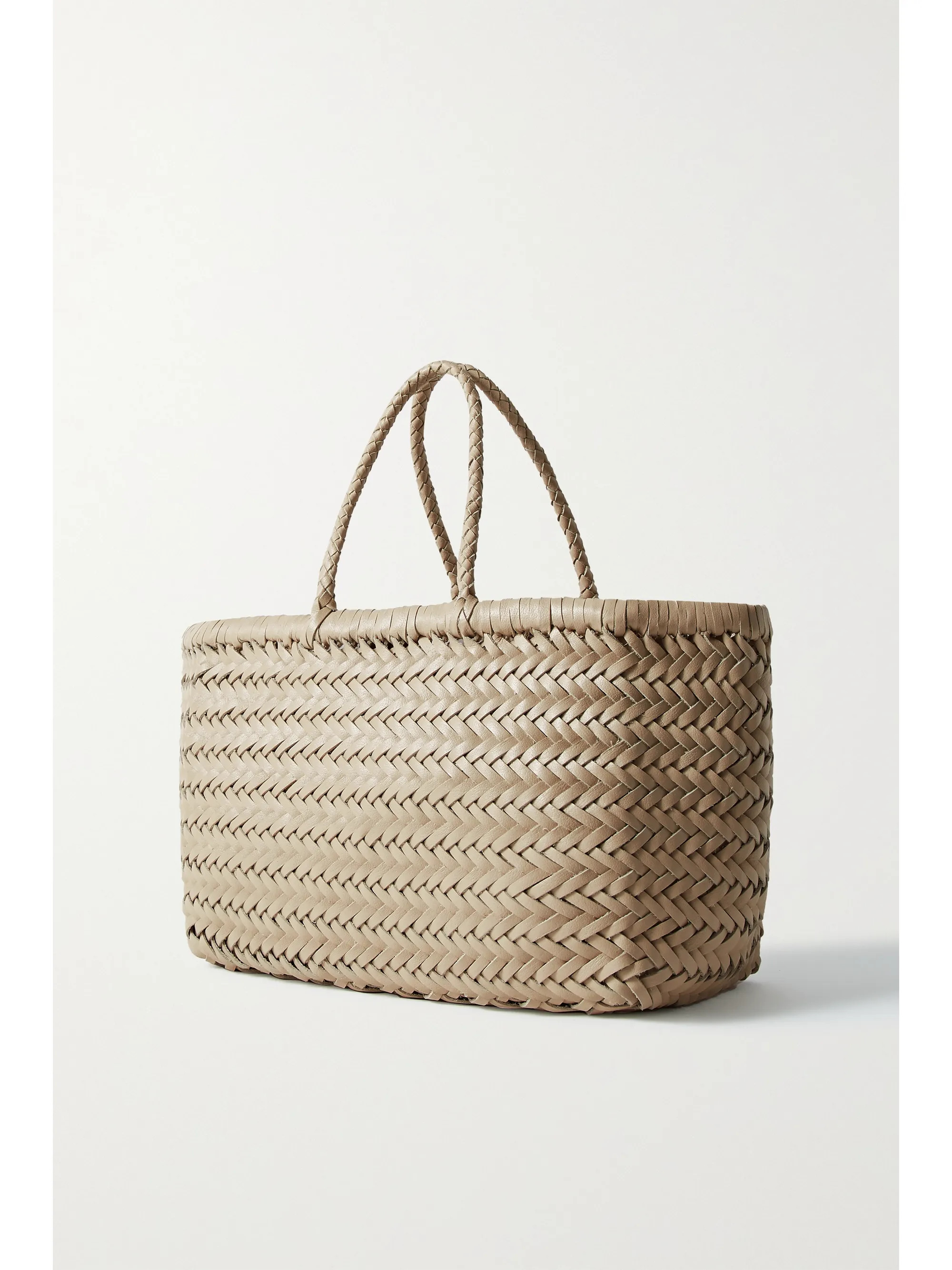 Ecru Bamboo Triple Jump small woven leather tote | Dragon Diffusion | NET-A-PORTER | NET-A-PORTER (US)