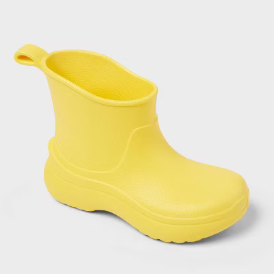 Toddler Eli Rain Boots - Cat & Jack™ Yellow 9T: Waterproof, Pull-On, Non-Marking Outsole | Target