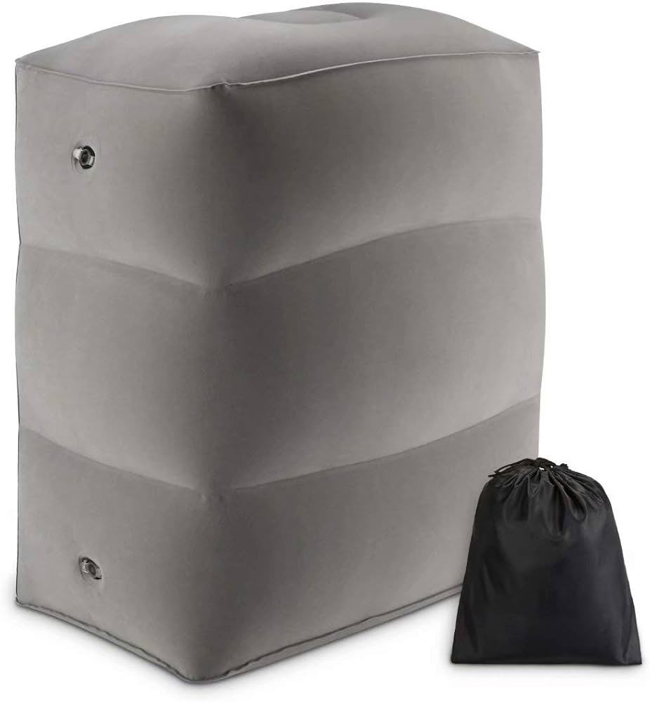 Inflatable Travel Foot Rest Pillow | Adjustable Height Leg Pillow | Make a Flat Bed for Kids and ... | Amazon (US)