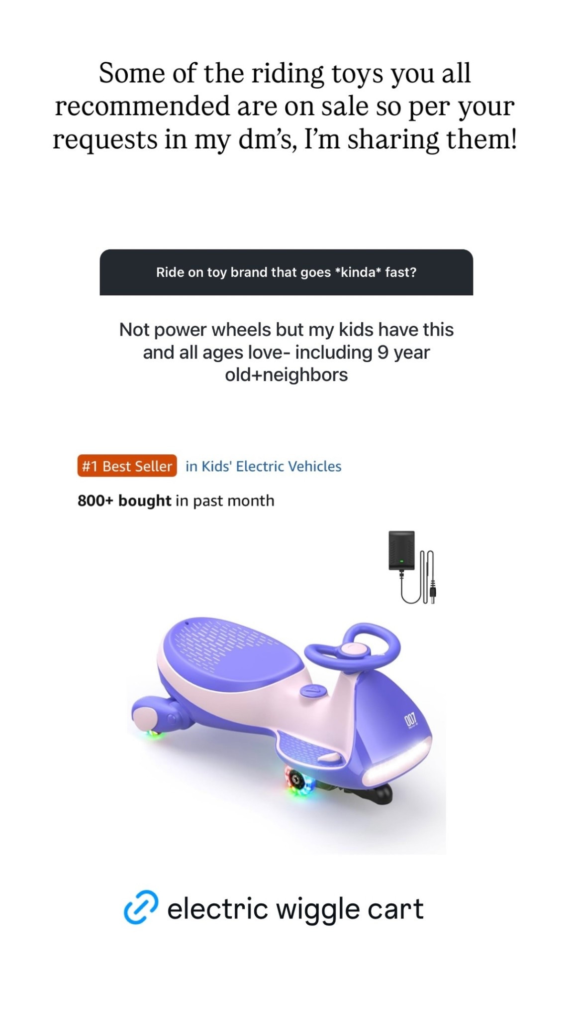 Some of the riding toys you all recommended are on sale so per your requests in my dm’s, I’m sharing them!