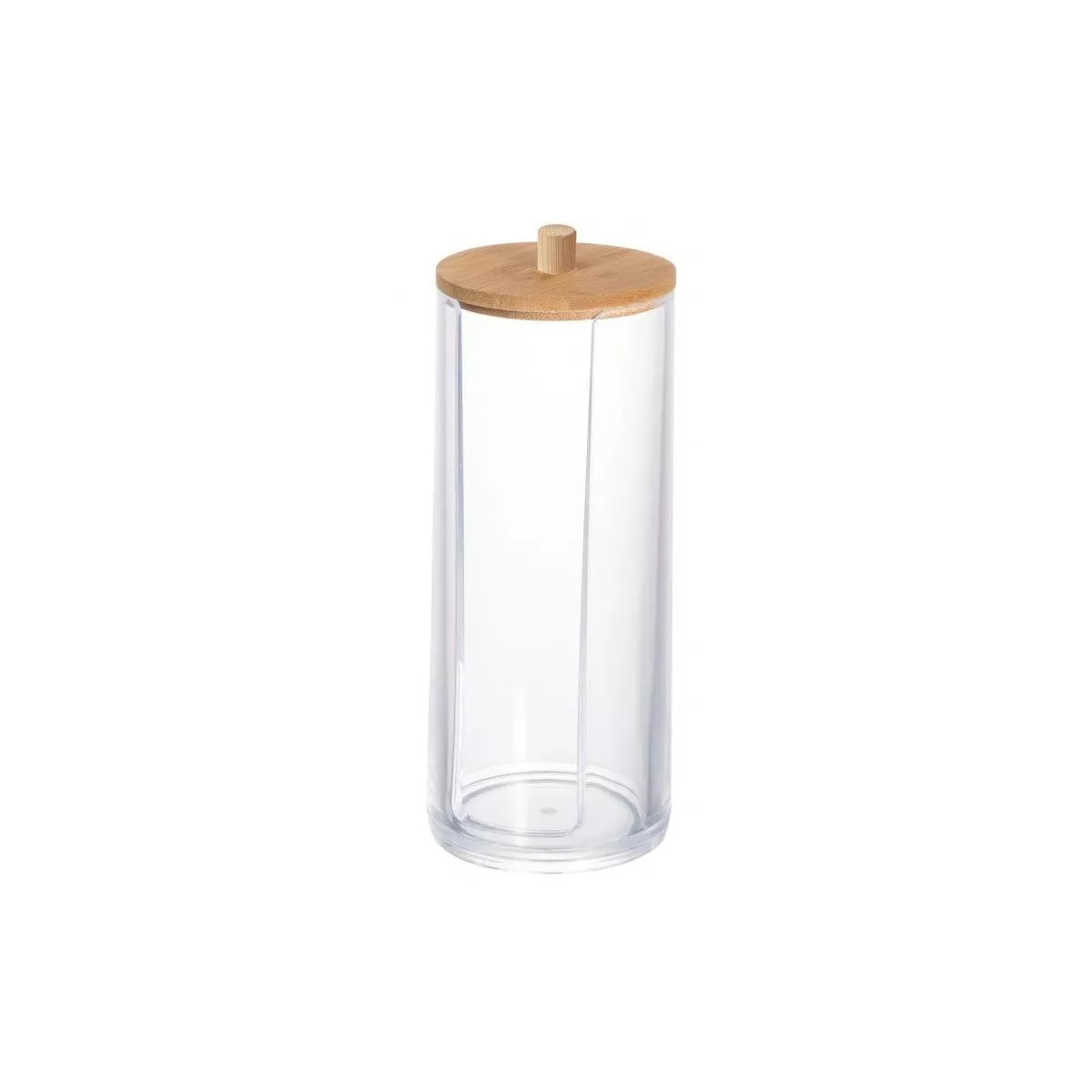 Nonslip Cotton Ball Holder with Bamboo Lid, Clear Eco-Friendly Makeup & Cotton Storage Organizer ... | Target