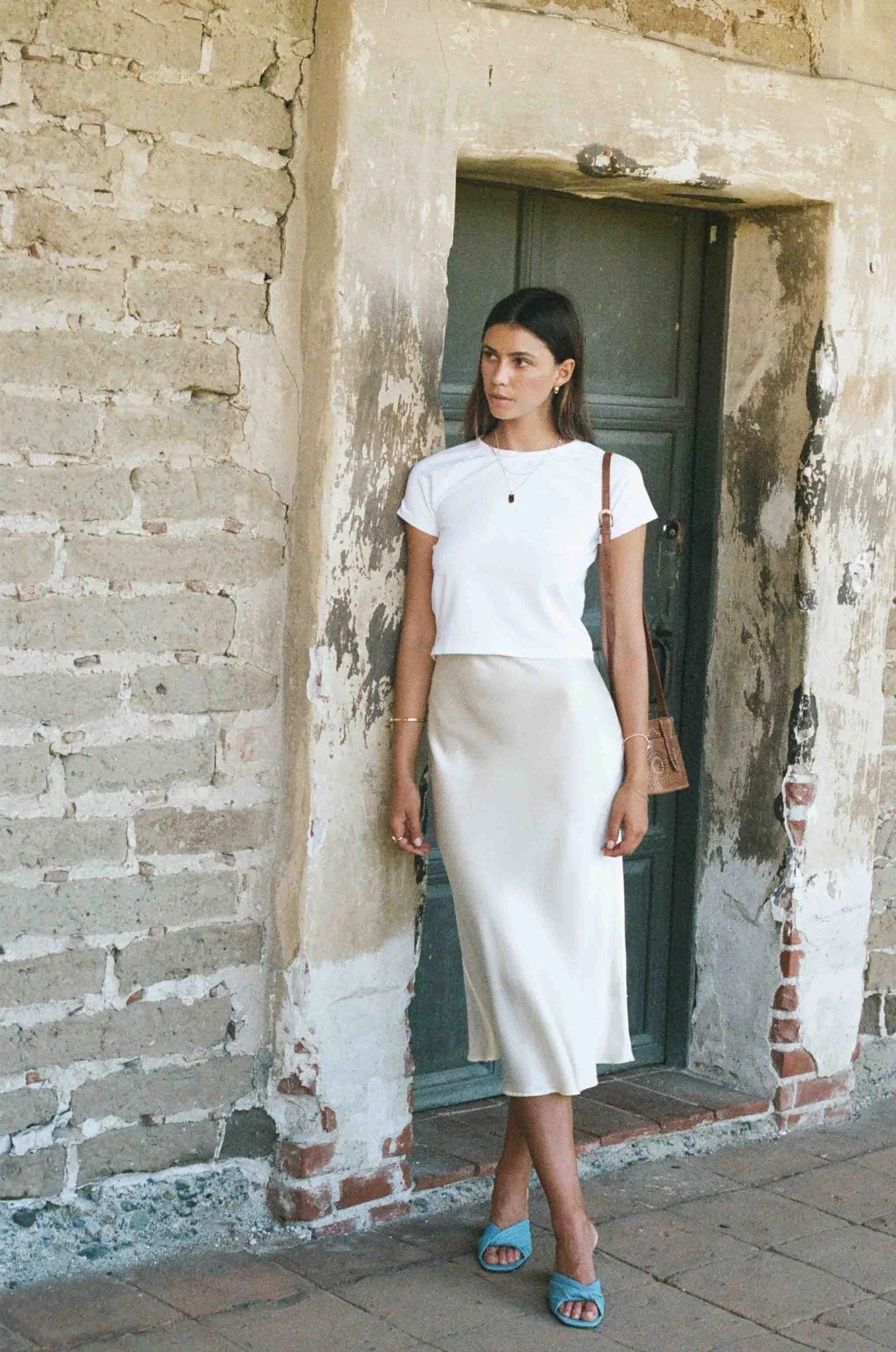 Kendall Slip Skirt | Ivory White Silk Bias Cut Slip Skirt extra small | Casual Chic Boutique