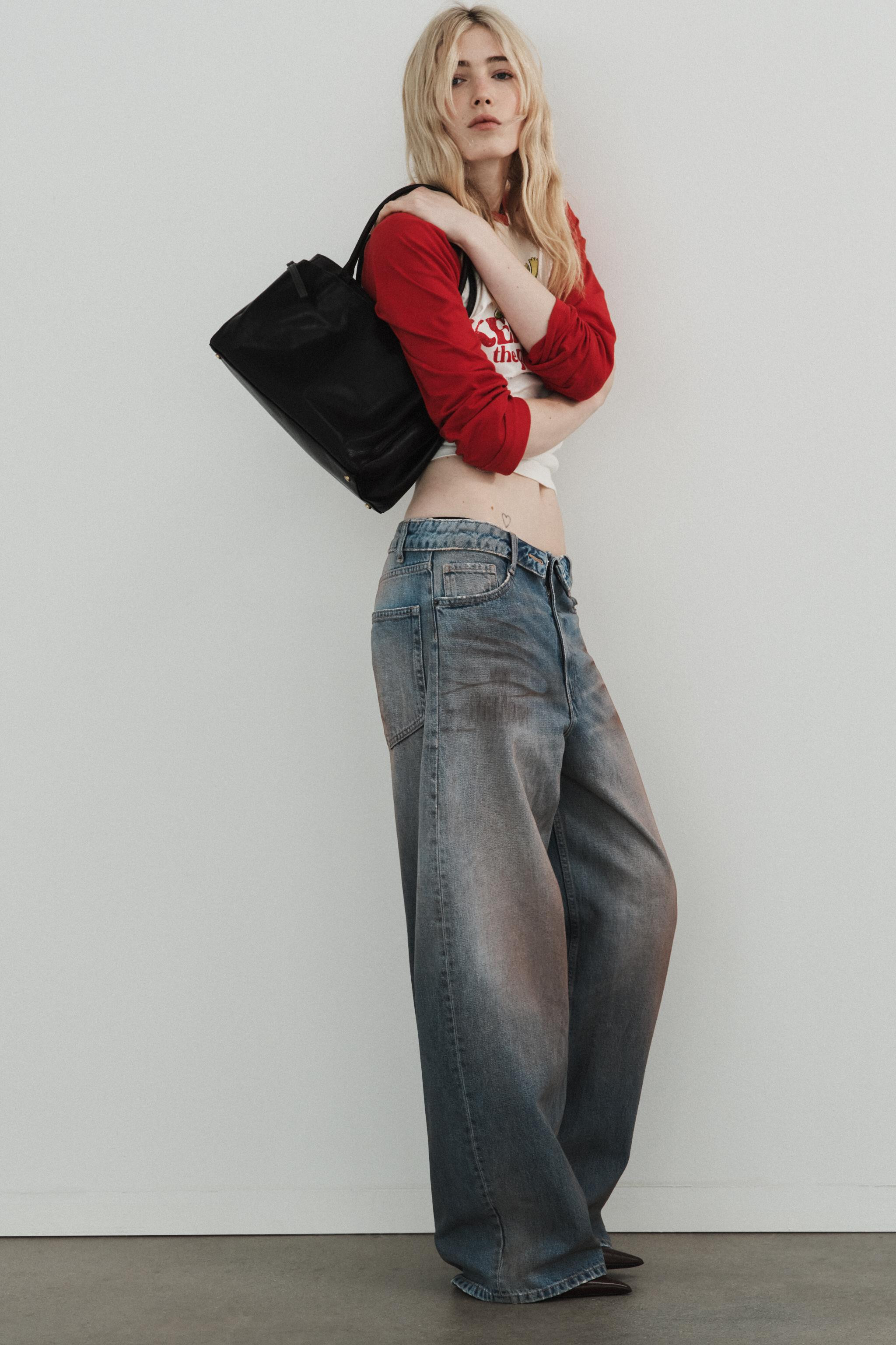 TRF MID RISE FOLDED WAIST JEANS | Zara US