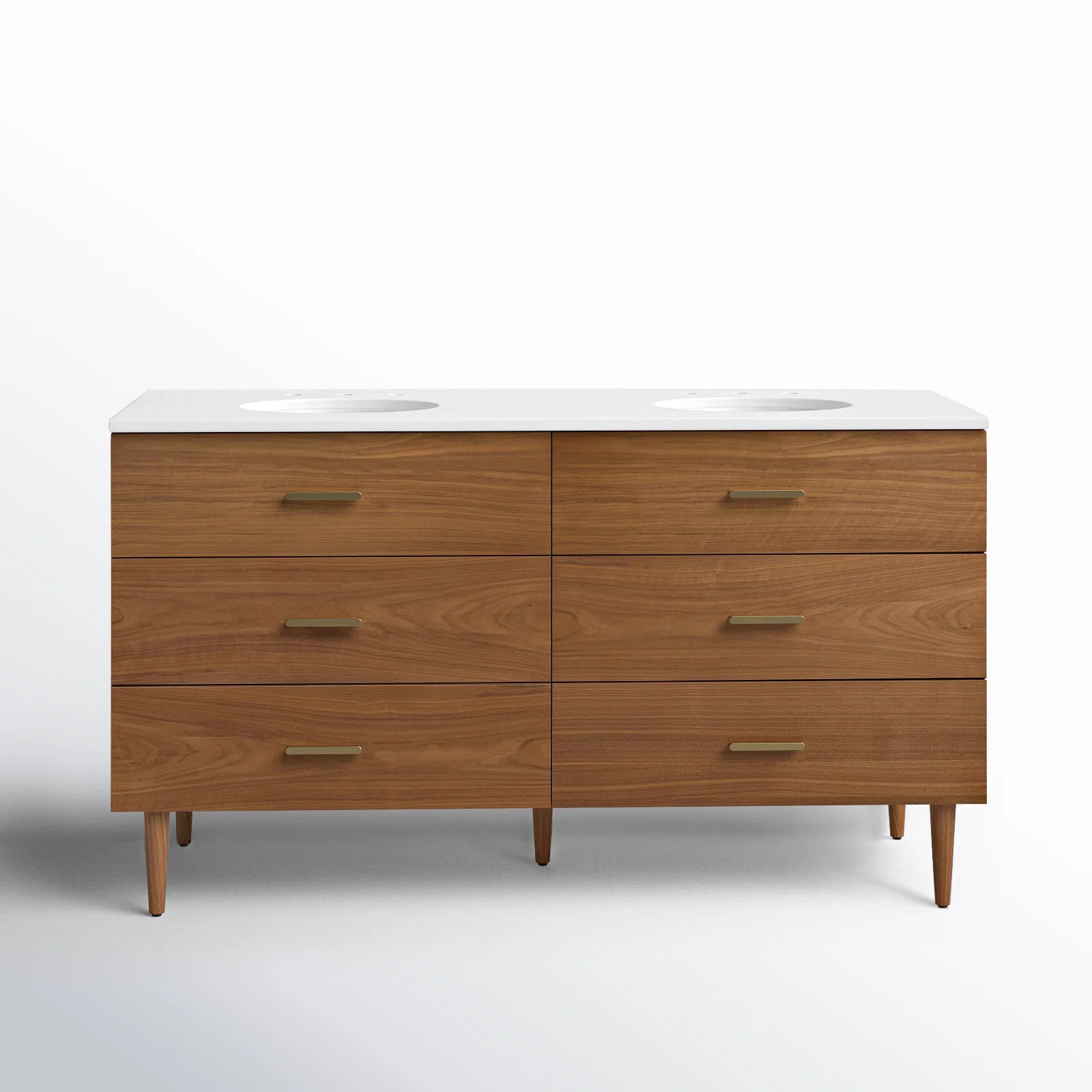Dondi 60'' Double Bathroom Vanity with Quartz Top | Wayfair North America