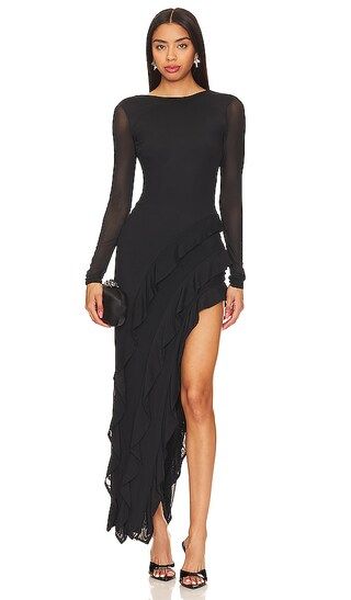 Jacie Dress in Noir | Long Sleeve Black Dress With Sleeves | Long Sleeve Maxi Dress With Sleeves | Revolve Clothing (Global)