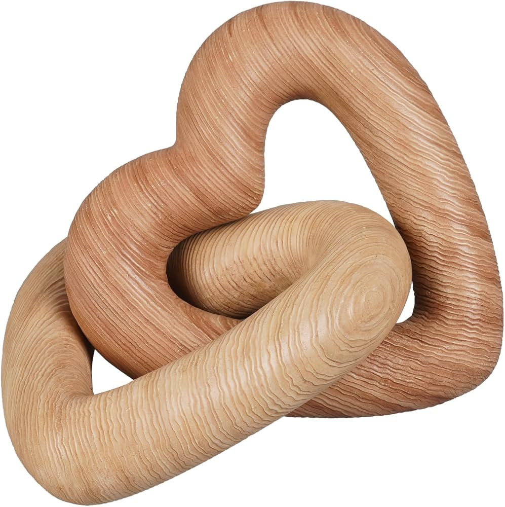 Guichifun Couple Gifts Modern Heart Decor - Resin Heart Sculpture Chain Decoration Love Statue Fa... | Amazon (US)