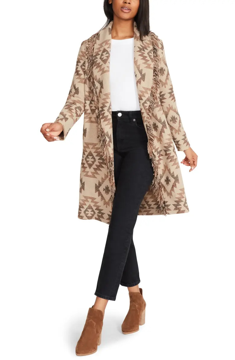 Fringe Shawl Collar Coat | Nordstrom
