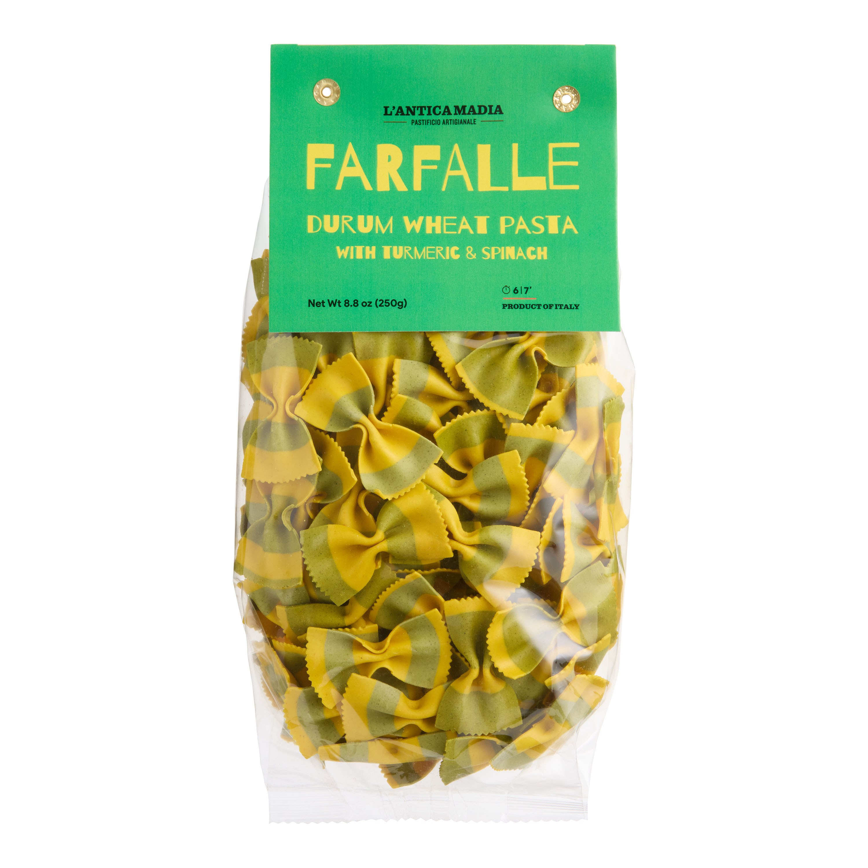 L'Antica Madia Turmeric and Spinach Farfalle Pasta | World Market