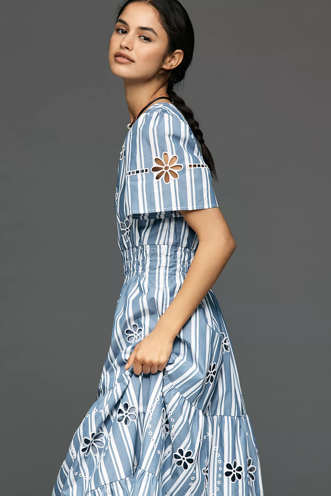 The Somerset Cotton Embroidered Eyelet Maxi Dress | Anthropologie (US)