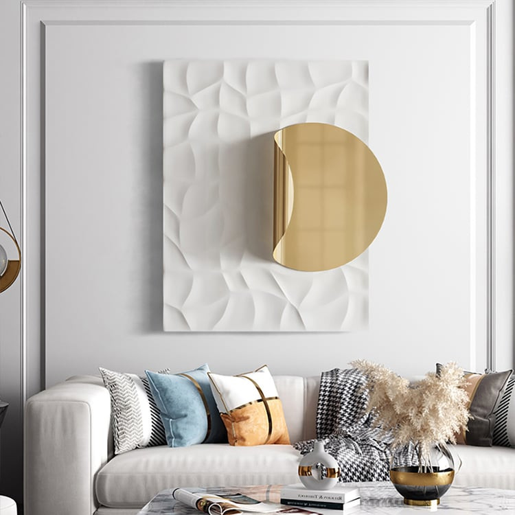 Gold 3D Geometric Wall Art - Modern Metal Decor | Homary | Homary