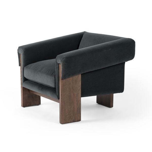 Cairo Modern Velvet Smoke Chair | Scout & Nimble