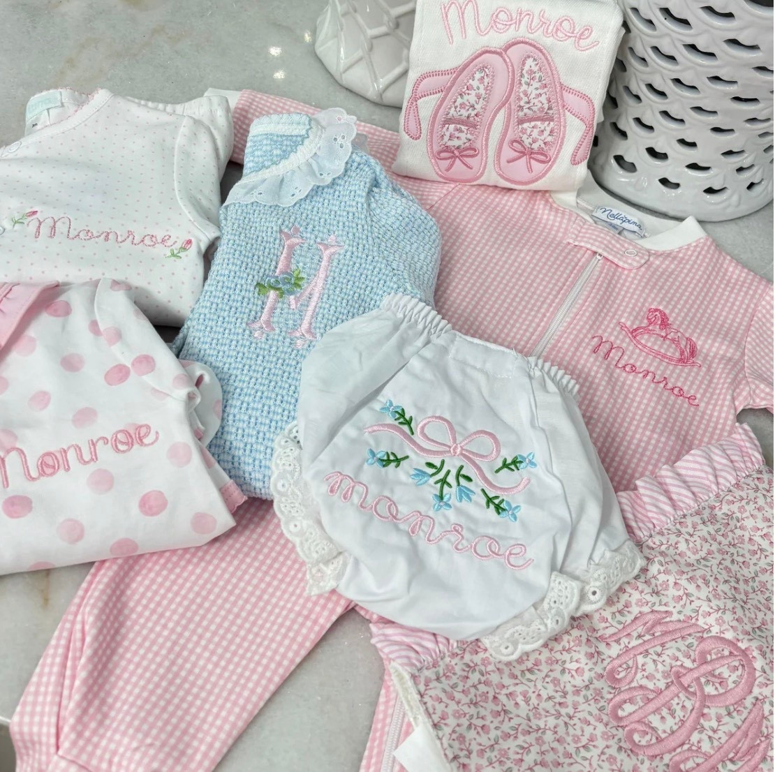 Custom embroidery newborn baby bundle 🌸🩵✨

#baby #babybundle #newborn #newbornclothes #newbornoutfits #embroidery #embroidered #monogram #custom #kids #kid #kidsstyle #kidstyle #kidsclothes #kidsoutfits #baby #babyclothes #babystyle #babyfashion #boy #boyclothes #boystyle #smocked #smocking #family #familyphoto #familystyle #classic #classicstyle #spring #springstyle #sale #majorsale #salealert #deal #dealoftheday

#LTKBaby #LTKBump #LTKSaleAlert
