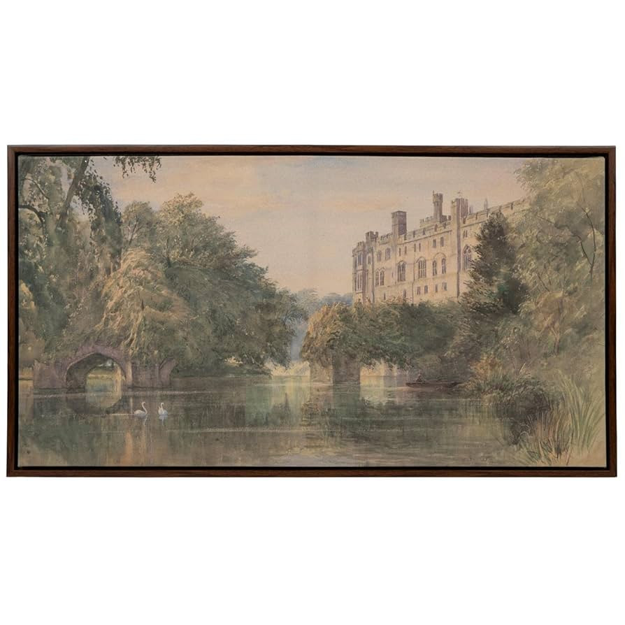 Hobby Lobby Vintage Castle Canvas Wall Decor, Canvas Print with Wood Frame, 23.5 x 41 inches, Hor... | Amazon (US)