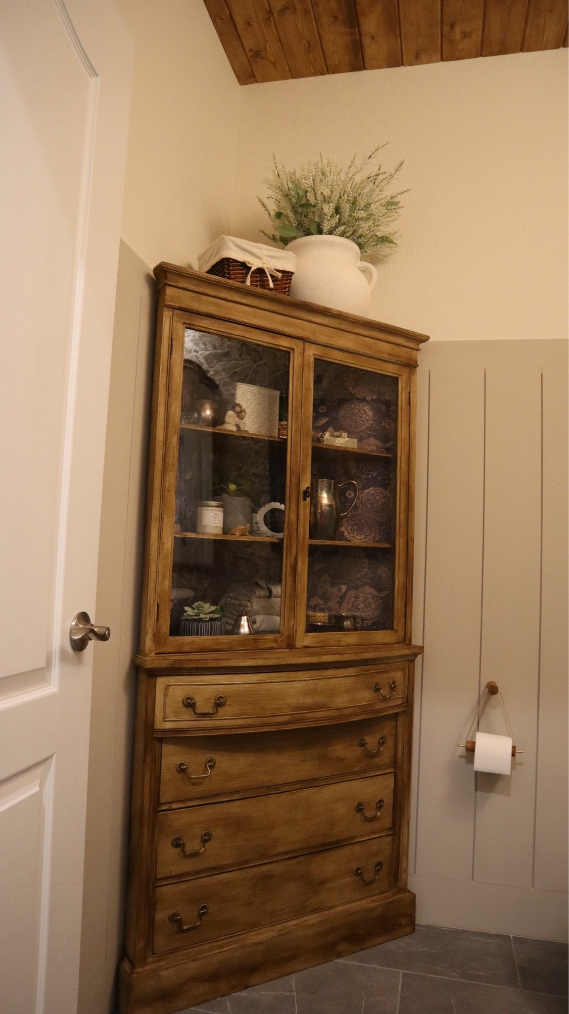 Shiplap, tongue and groove ceiling, stain, wallpaper etc

#LTKhome