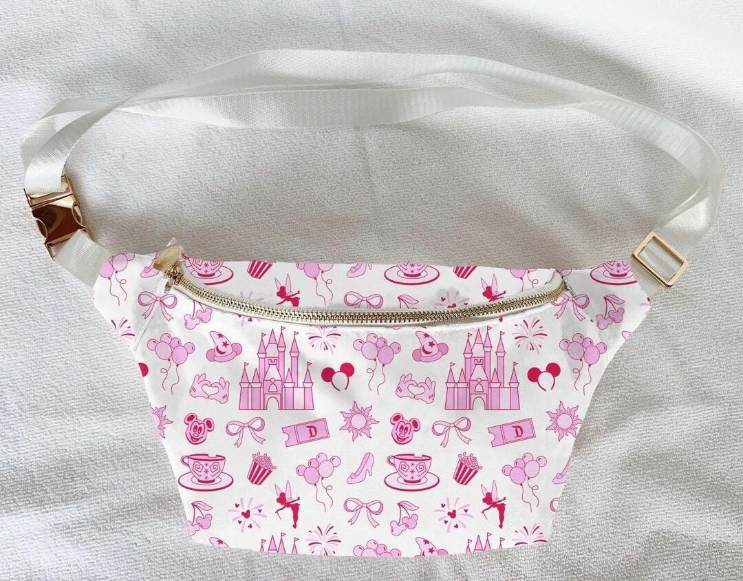 PRE-ORDER Pink Theme Park Print Fanny Pack Style Cross Body Bag - Character & Movie Inspired Bags... | Etsy (US)