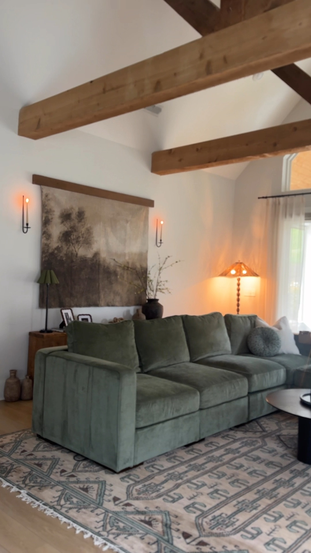 Summer to Fall, living room edition 😍 i LOVE how warm and cozy it feels in here now! The beauty of a Lovesac couch is that the covers are machine washable and you can easily swap them out for a new color / texture any time! 

This color is: Savanna corded velvet and we got the extra deep cushions. We also just added a recliner seat (3rd one)!

#LTKStyleTip #LTKHome #LTKSeasonal