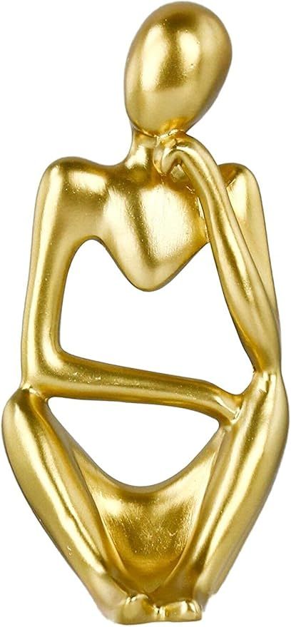 Resin Thinker Style Abstract Sculpture Statue Collectible Figurines Home Office Bookshelf Desktop... | Amazon (US)