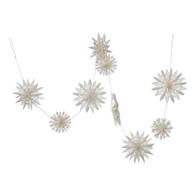 Jelesa 6' White Paper Snowflake Novelty Garland | Wayfair North America