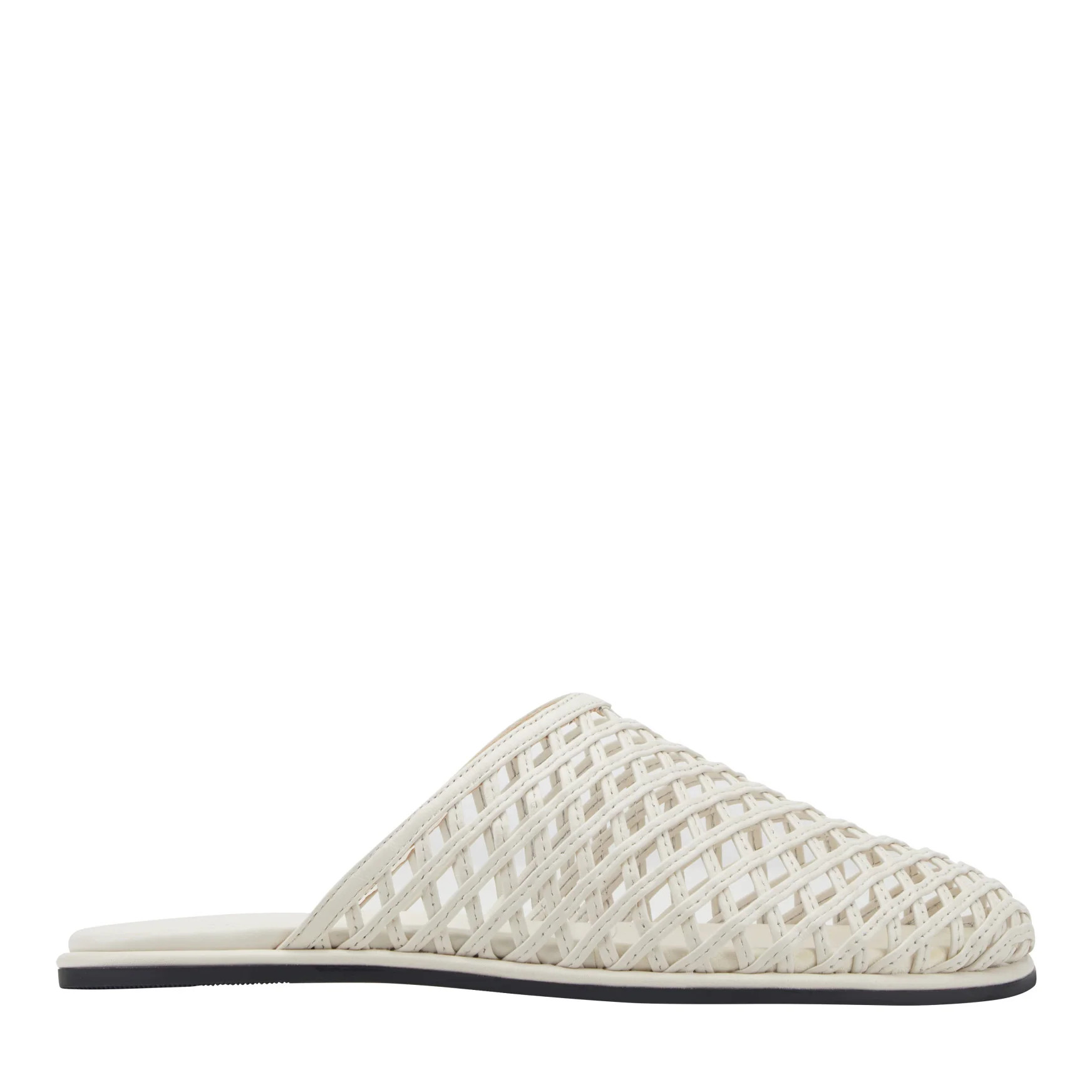 Women's Lynzi Woven Leather Mule - Ivory Leather | Marc Fisher Footwear | Marc Fisher
