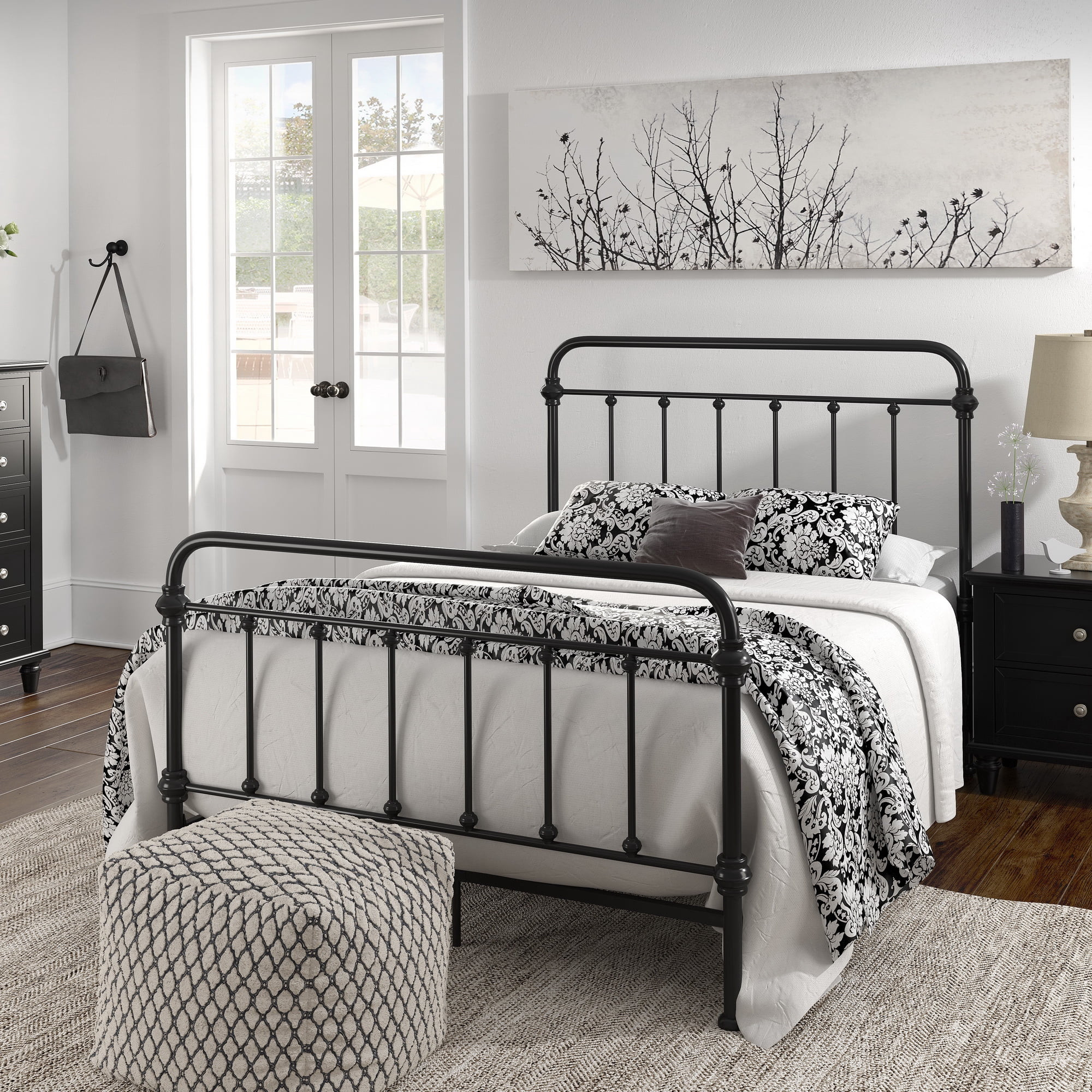Weston Home Nottingham Metal Full Bed, Antique Black | Walmart (US)