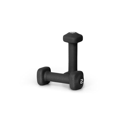 Tone Fitness 2 lb Neoprene Dumbbell Pair for Home Workouts – Non-Slip Design - Black | Amazon (US)