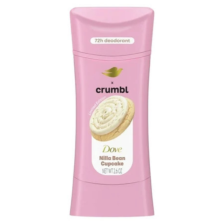 Dove Crumbl Deodorant Stick Crumbl Nilla Bean Cupcake Aluminum Free, 2.6 oz | Walmart (US)