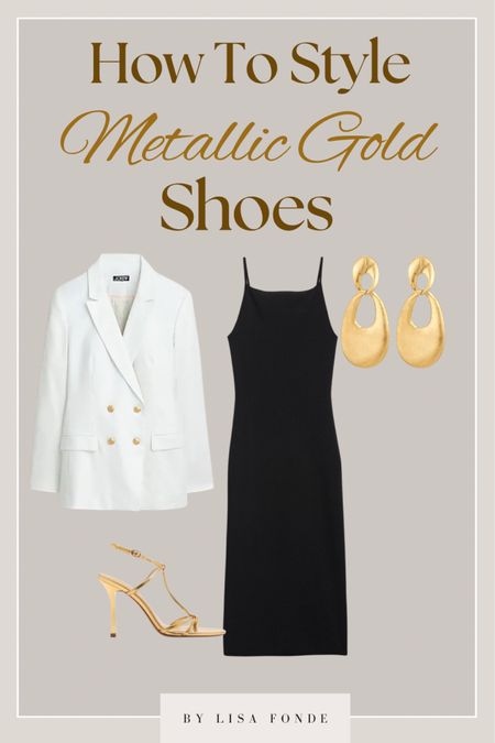 Expensive-looking outfit with gold heels

#LTKmodest #LTKshoes