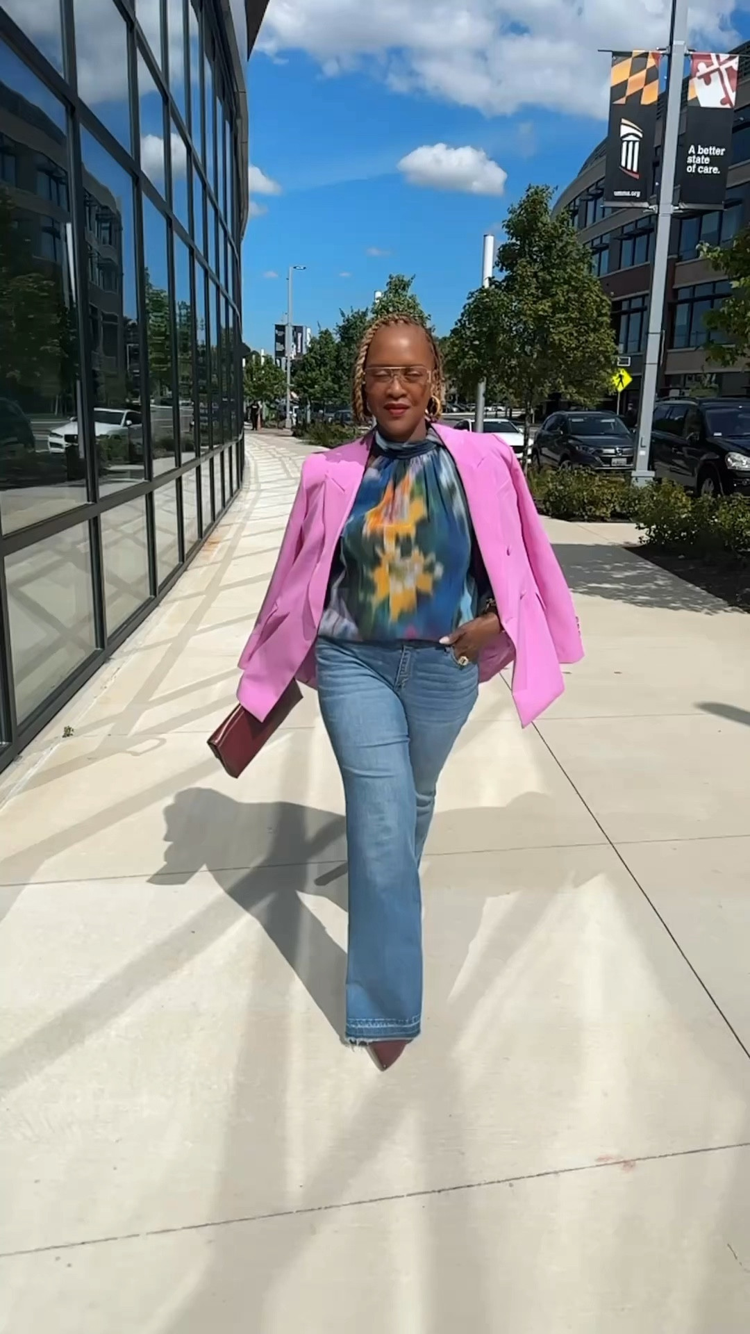 Denim workwear or brunch outfit for women over 50 🩷💗 

A blazer in a fun color is a must with denim jeans!  👖 

#LTKWorkwear #LTKOver40 #LTKStyleTip