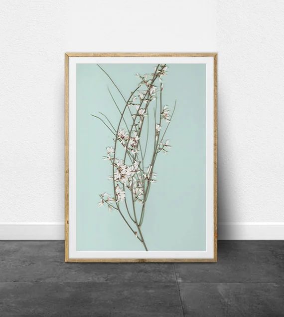 Botanical Print, Branch Wall Art, Botanical Art, Small White Flowers, Branches, Printable Art, Digit | Etsy (US)