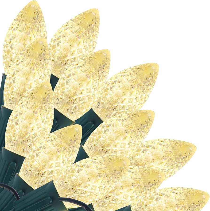 Christmas String Lights Outdoor, C9 50FT Connectable Strawberry String Lights for Outside, LED Wa... | Amazon (US)