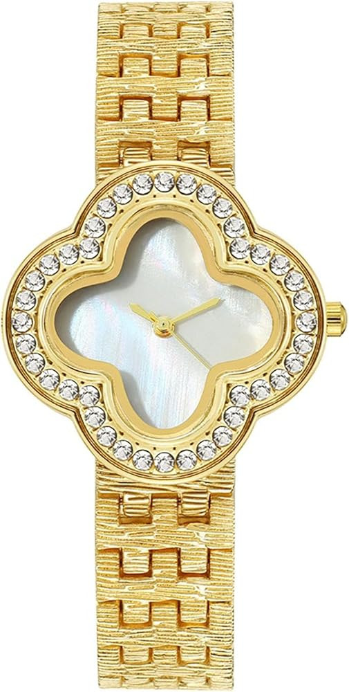 ADSBIAOYE Unique Womens Gold Wrist Watches Ladies Vintage Diamond Watch Fashion Stainless Steel W... | Amazon (US)