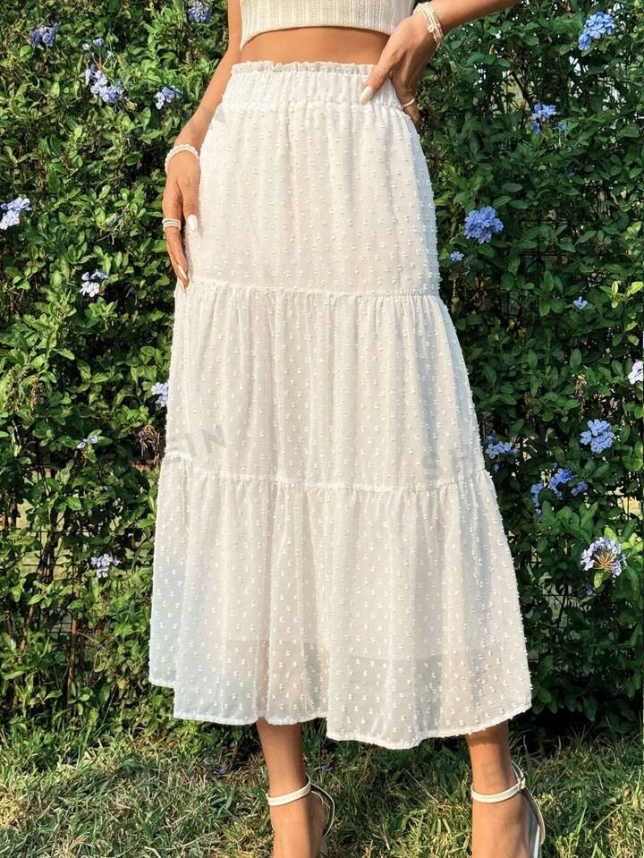 SHEIN WYWH High-Waisted Jacquard Skirt | SHEIN USA | SHEIN