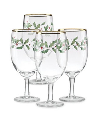 Holiday Beverage Glasses, Set of 4 | Macy's