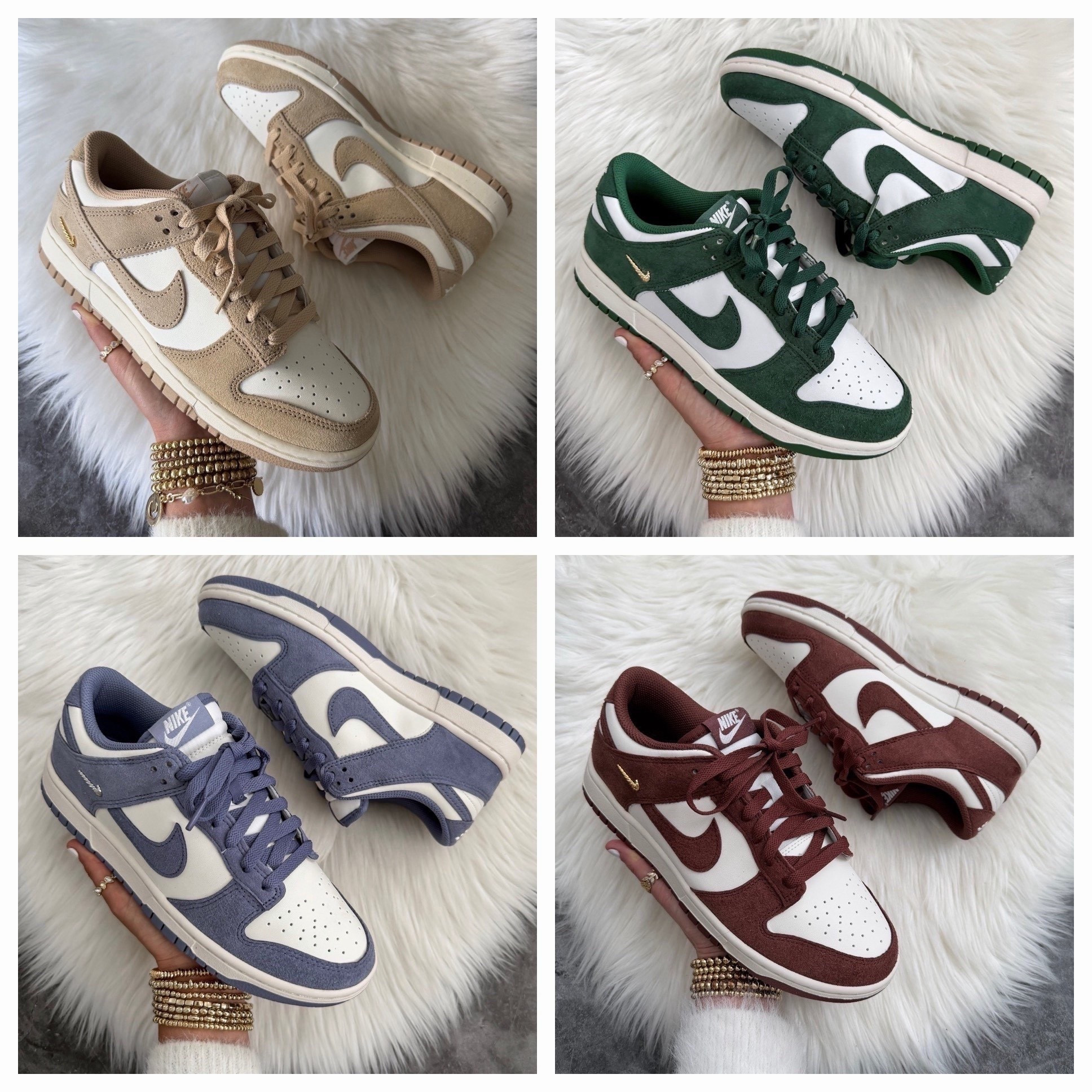 Nike dunk low suede sneakers now $78 originally $120 with code longshot. Runs true to size 

