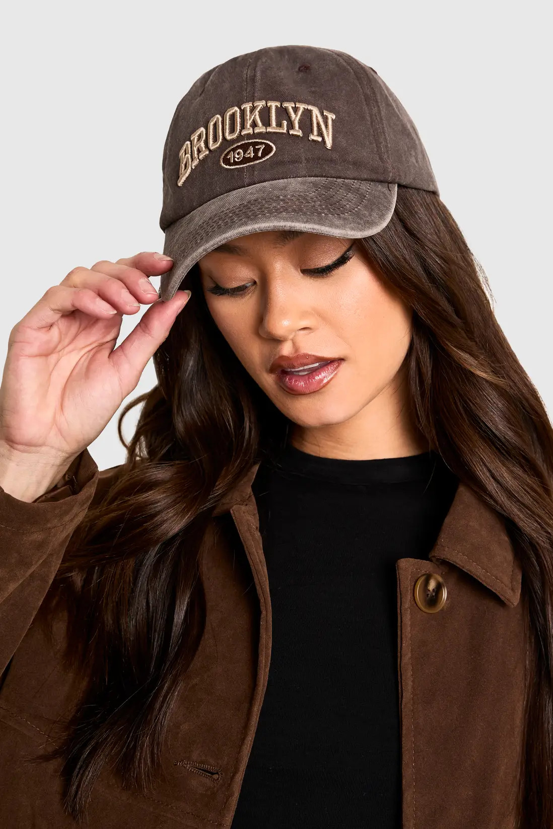 Acid Wash Slogan Cap | Boohoo.com (UK & IE)
