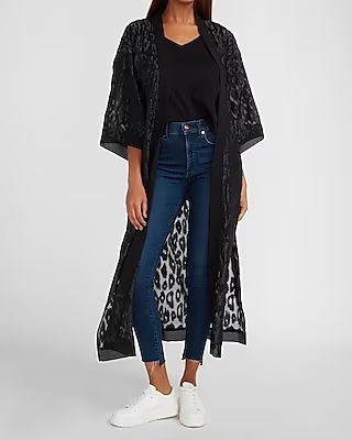 Leopard Jacquard Kimono Cover-Up | Express