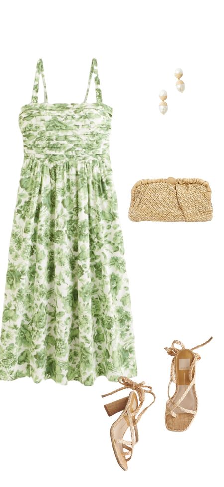 Loving this green floral dress for spring. This would be an adorable dress for a baby shower or wedding shower. Paired with a raffia clutch, the perfect Dolce Vita heels, and raffia Pearl earrings which are trending for spring and summer this year. 

Dressupbuttercup.com

#dressupbuttercup 



#LTKSeasonal #LTKstyletip