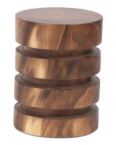 14x18in Ridge Solid Wood Accent Table | TJ Maxx
