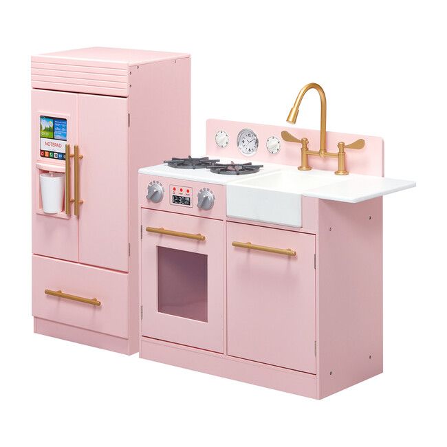 Little Chef Chelsea Modern Play Kitchen, Pink by Teamson Kids Kids Toys Maisonette | Maisonette