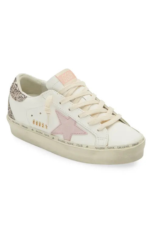 Golden Goose Hi Star Platform Sneaker in White/Pink at Nordstrom, Size 10Us | Nordstrom