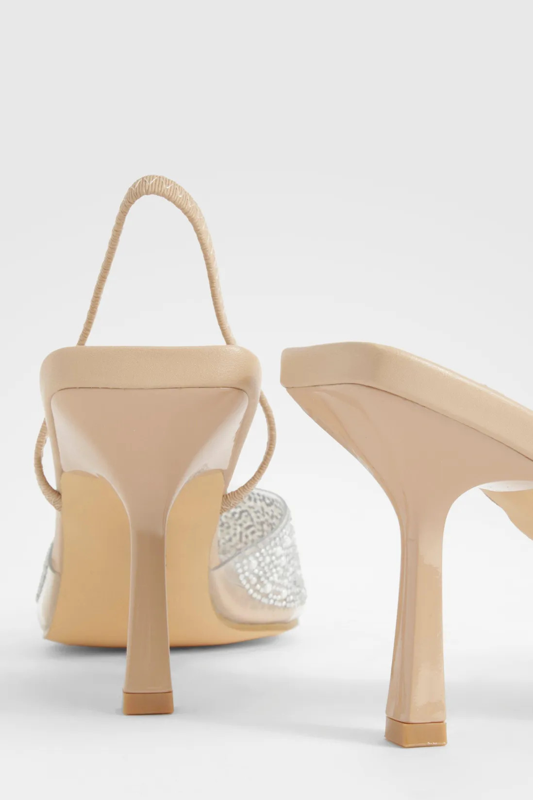 Pearl Embellished Slingback Court Heels | Boohoo.com (UK & IE)