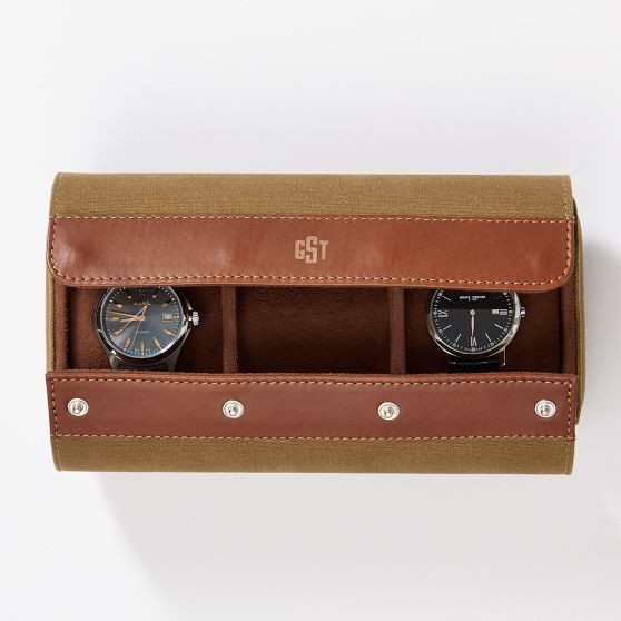 Mercer Waxed Canvas Travel Watch Roll | Mark and Graham