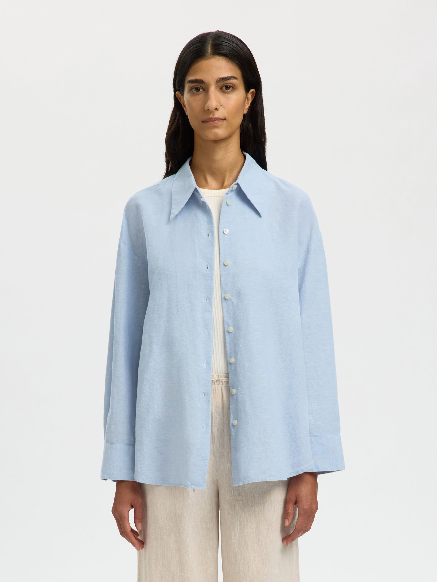 OVERSIZED LINEN-BLEND SHIRT£65.00 | Selected