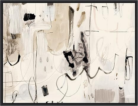 Amanti Art Framed Canvas Wall Art Print (24x18) Net Neutral II by Victoria Barnes Float Framed Ca... | Amazon (US)