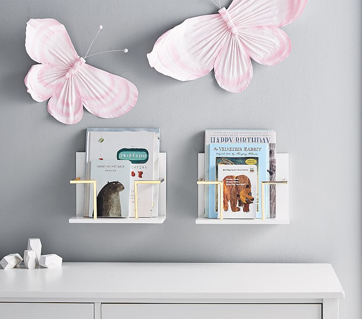 Gold Polished Mini Bookrack Shelf | Pottery Barn Kids