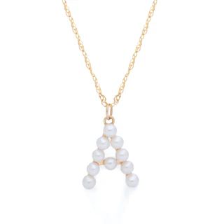 Pearly Initial Necklace | Stone & Strand